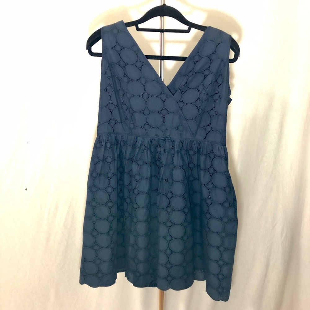 Tommy Hilfiger Navy V-Neck Sleeveless Dress